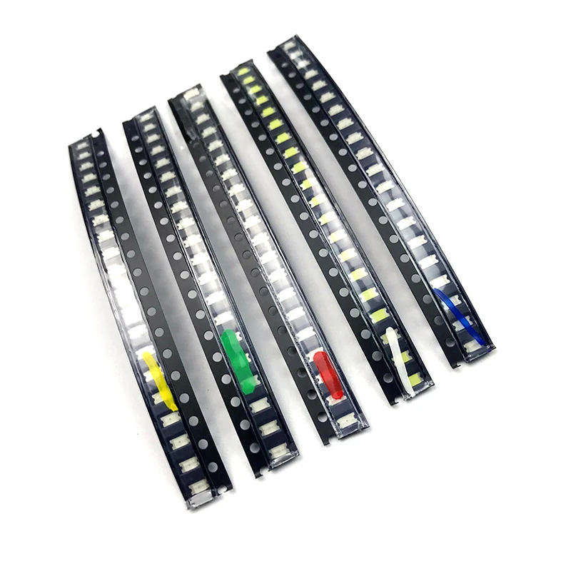 

100PCS/LOT 1206 SMD White Red Blue Green Yellow 20pcs 5 Colors each Super Bright 1206 SMD LED Diodes Package Kit