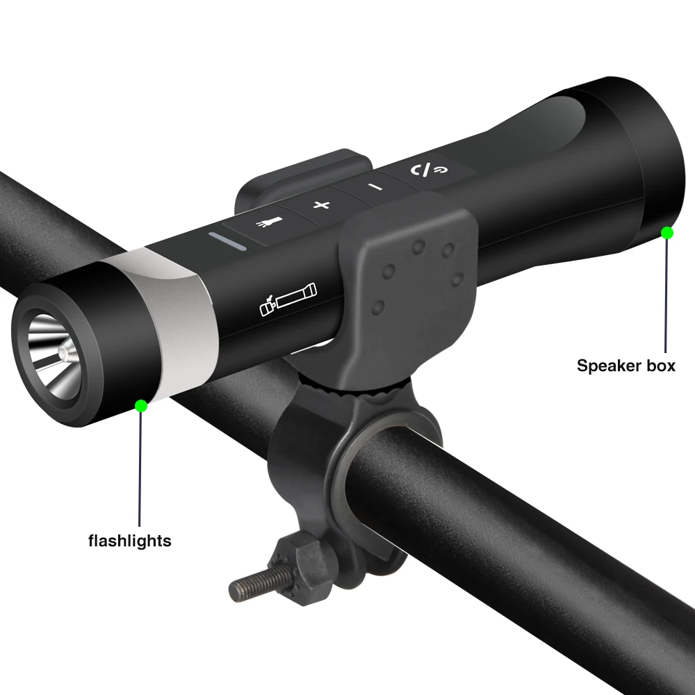 5 в 1 портативный светодиодный фонарик с Bluetooth динамиком USB зарядное устройство Внешний аккумулятор 2200 мАч фонарь для велосипеда Bluetooth динамик с микрофоном