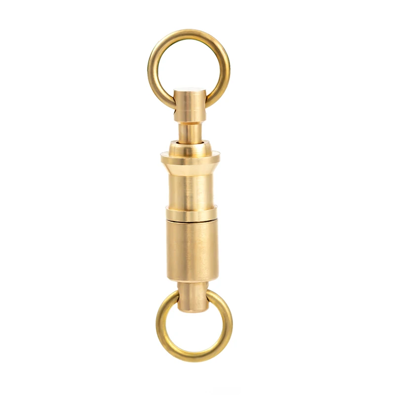 EDC Brass Keychain Detachable Keyring Can Be Separated Double Buckle | Спорт и развлечения