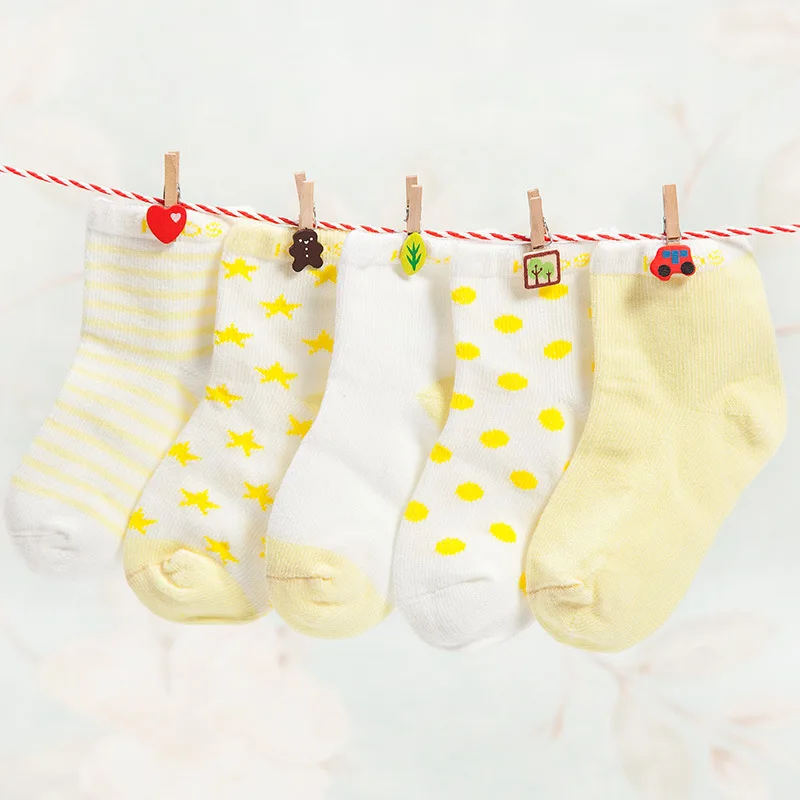 5 пар носков повседневные зимние детские носки для новорожденных мальчиков и девочек детские носки-тапочки B-YSR820