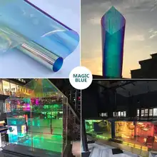 Чернила на водной основе самоклеющиеся Двуцветные декоративные радужные оттенок оконная Стекло пленки 68 см X возможностью погружения на глубину до 30 м в рулоне