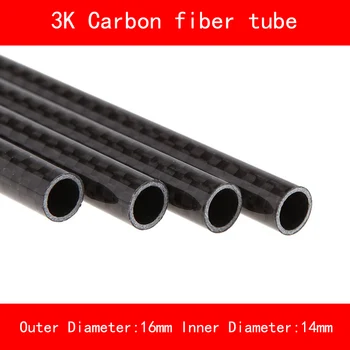 

length 400mm outer diameter 16mm inner diameter 14mm 3k Carbon fiber tube pipe straight