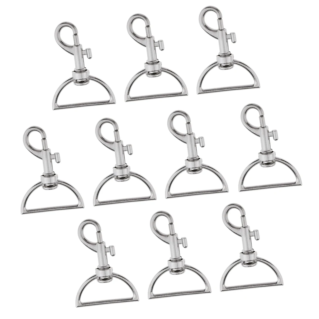 

10 Pieces Lobster Swivel Clasps Clips Bag Key Ring Hook Findings Alloy Material