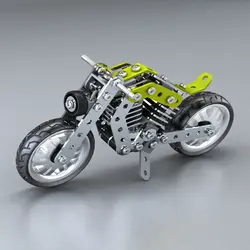 INKPOT 158 шт. нержавеющей металла мотоцикл здания Конструкторы Кирпичи DIY сборки модель игрушки для детей подарок