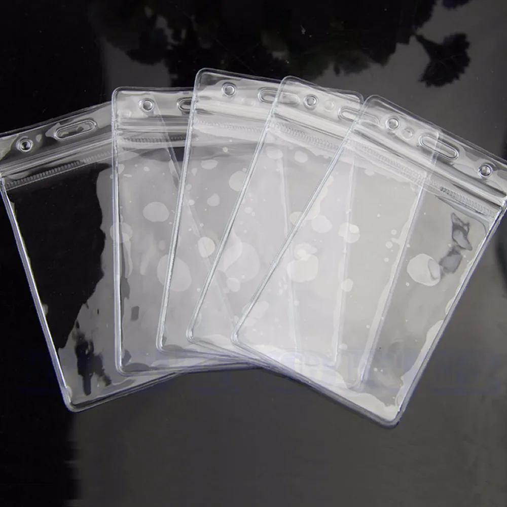 5 x Clear PVC Badge Work Exhibition ID Name Waterproof Card Holders