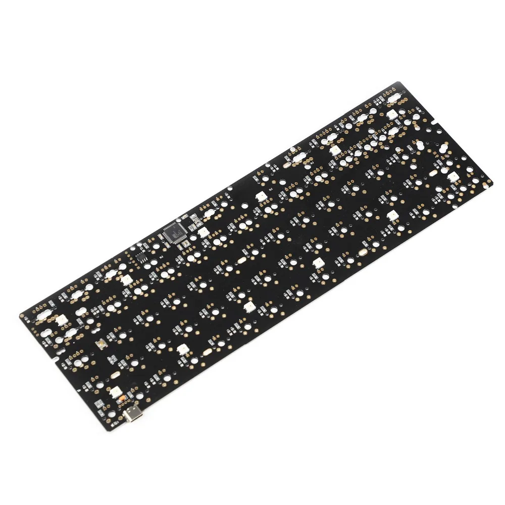 YMDK 64 Minila стальная пластина программируемая подложка YD60MQ QMK RGB PCB для 60 DIY
