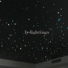 DIY бар потолочный светильник оптоволоконный светильник комплект светодиодный светильник источник+ Оптическое волокно RGB Изменение цвета RF удаленный звездное небо номер ночной Светильник