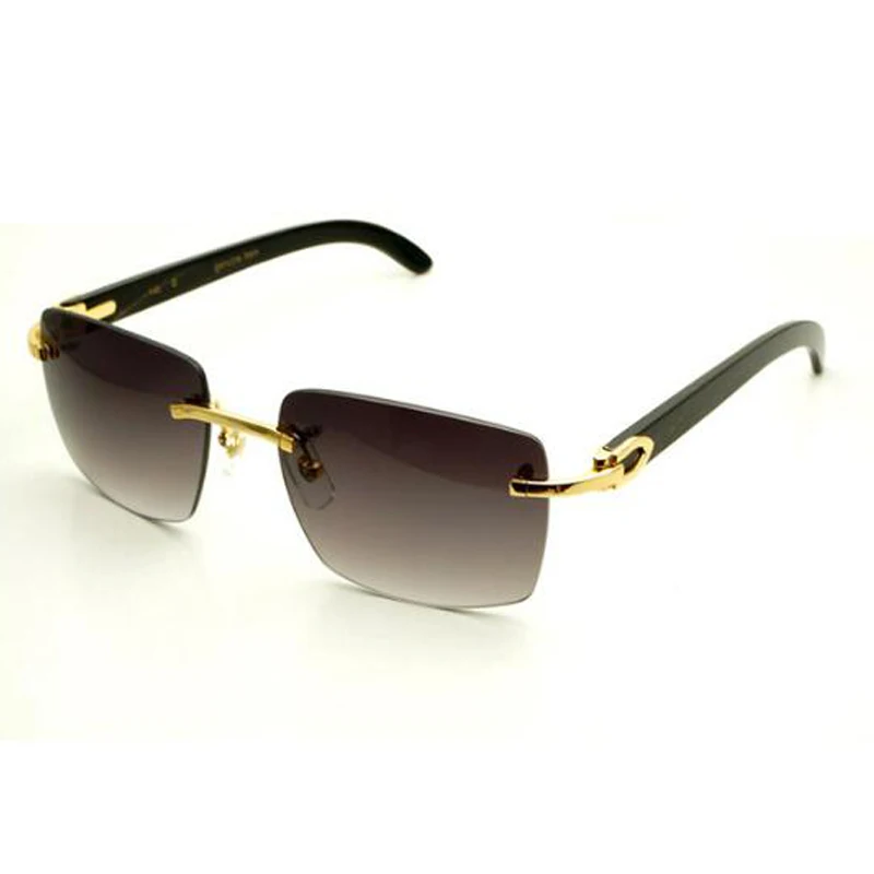 

Big Square brand designer Sunglasses Men Carter Glasses Women Rimless Buffalo Horn Glasses Mens Vintage Sunglass Mens Eyewear