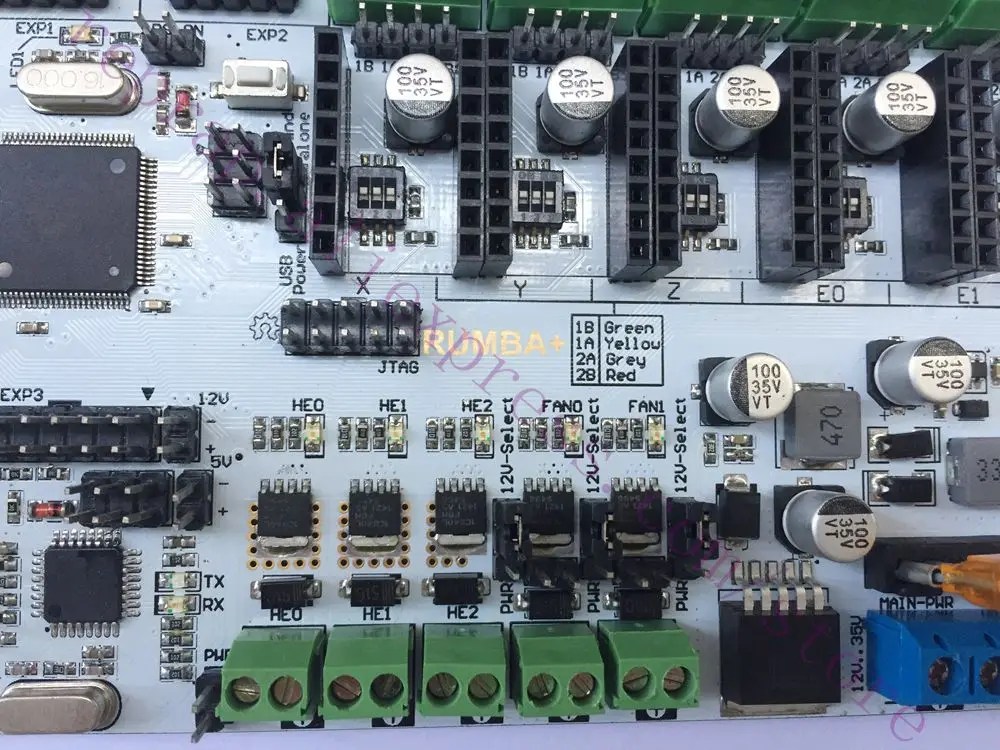 Только здесь, Румба+ Обновление материнской платы Румба плата управления для 3d принтера тройной экструдер многоцветный 3 в 1 из Diamond Hotend