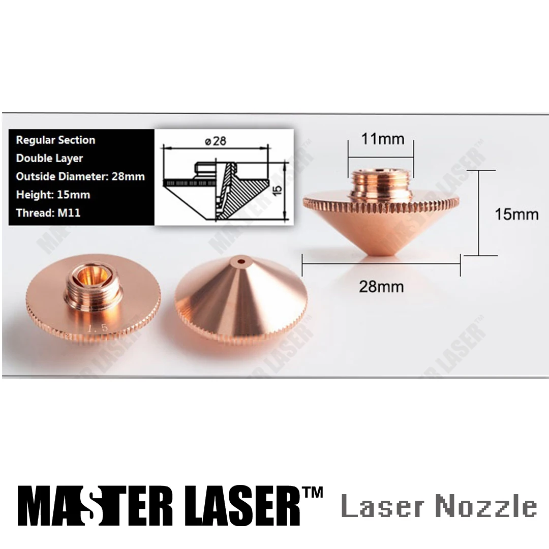 Хорошее качество NDH28-1.5 диаметр 1,5 мм двойной для Фарли Laserlab автоматической резки ткани сопла держатель лазера