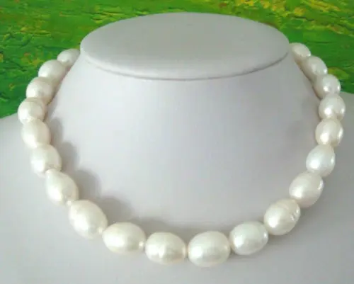 

fast noble 14-16mm natural south sea white pearl necklace 17inch AAA