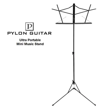 

Pylon Guitar Ultra Portable Folding Mini Music Stand for Guitar Bass Violin Piano Stage/Street Performing