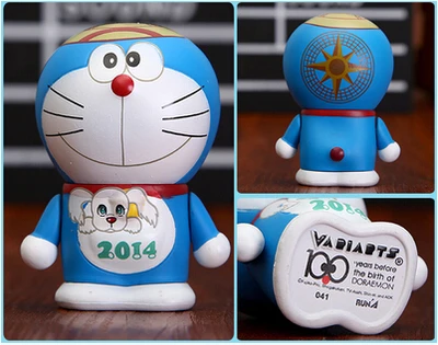 Ограниченная серия коллекционные вещи 100 юбилейный сувенир Doraemon фигурка аниме мультяшная модель игрушка хороший подарок украшение - Цвет: 2014 Doraemon