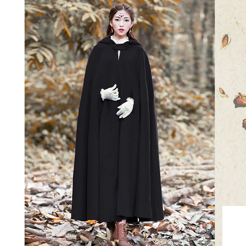 Beste 2019 herfst winter vrouwen nieuwe retro mantel kapmantel lange sectie code rode mantel warme jas dames w89