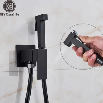 

Bidet Faucets Black Bathroom Shower Tap Bidet Toilet Sprayer toilet washer mixer muslim shower ducha higienica
