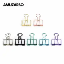 Милый цветной металлический полый зажим для хранения, зажим для книги, зажим для счета, зажим для бумаги