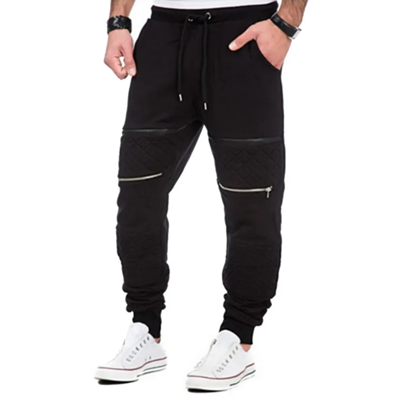 

Heflashor Men casual Pants Fitness Workout Sweatpants Male Casual Zipper Pantalon HommeTrousers Pants Plus Size 3XL