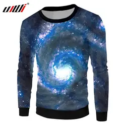 UJWI Galaxy Space пуловеры новые Harajuku для мужчин 3d крутой печати пасли толстовки мужские хип хоп свитеры с v-образным вырезом Прямая поставка