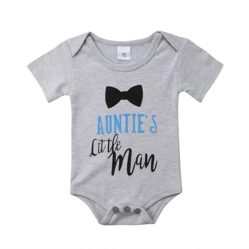 

Baby Bodysuits !!Newborn Baby Kid Boy Short Sleeve Cotton Bow Print Jumpsuit Bodysuit Loose Clothes