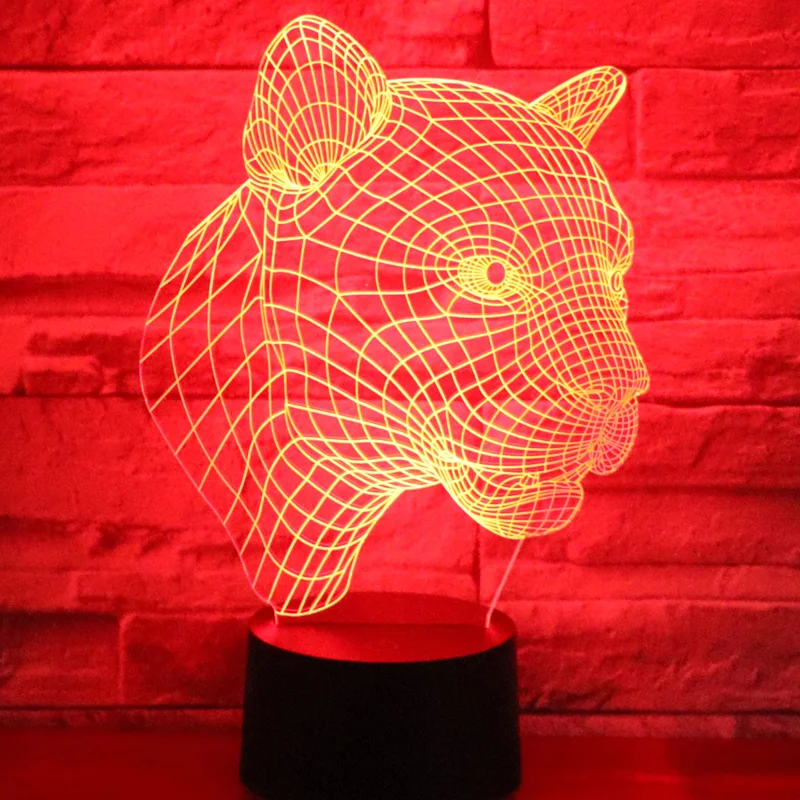 

3D LED Night Light Leopard side with 7 Colors Light for Home Decoration Lamp Amazing Visualization Optical Illusion Awesome