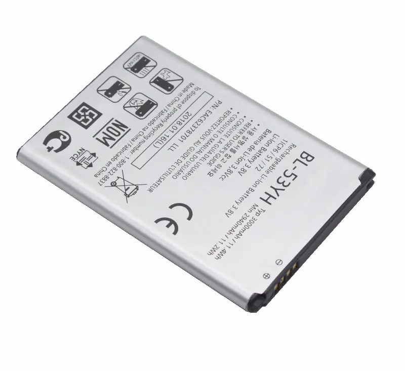 1x3000mAh сменный аккумулятор для LG G3 BL 53YH F400 F400K F460 F470 D830 D850 VS985 D851 D852 D855 D857 D858 D859