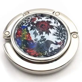

New Folding Handbag Bag Purse Hook Hanger Holder Dragonfly/Peacock Bag Purse Hooks for Hanging Wall Hook Organizer MS265