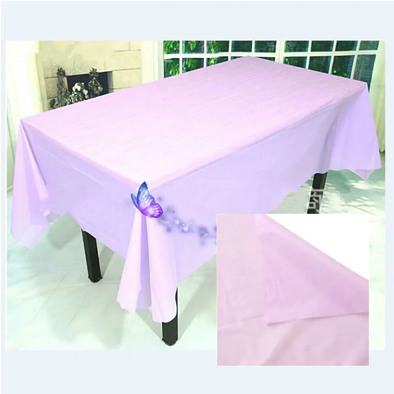 

137*274CM Christmas Tablecloth Disposable Party Wedding Transparent PVC Table Cover Camping Rectangle Desk Cloth Wipe Covers