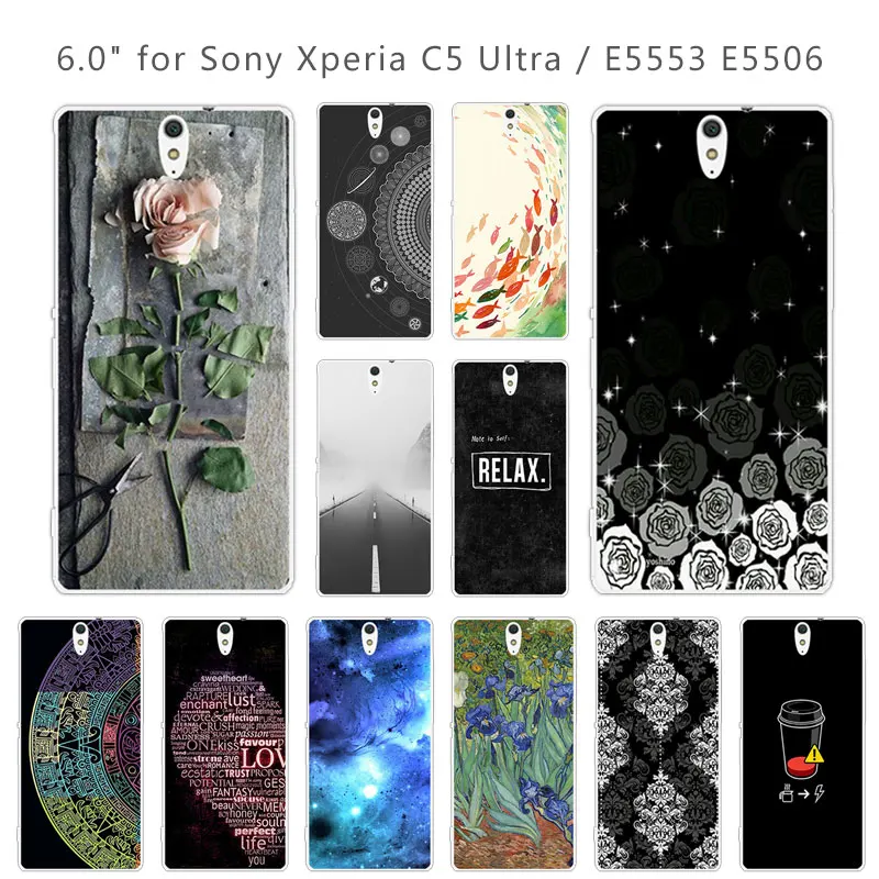 Для Sony Xperia C5 чехлы для телефонов Мягкая силиконовая задняя крышка 6 0 дюймов