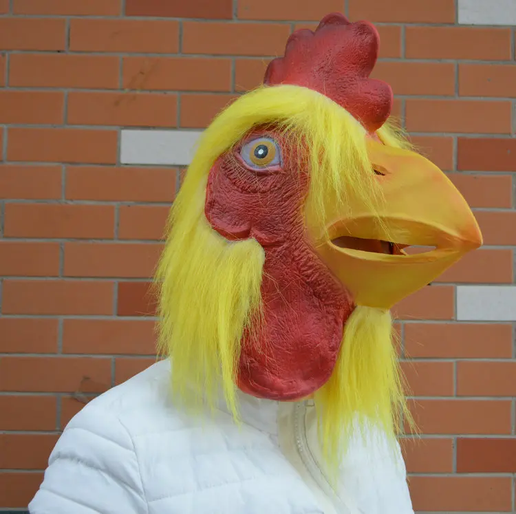Animal Chicken mask Head Face Mask Halloween Party Prop Carnival Latex
