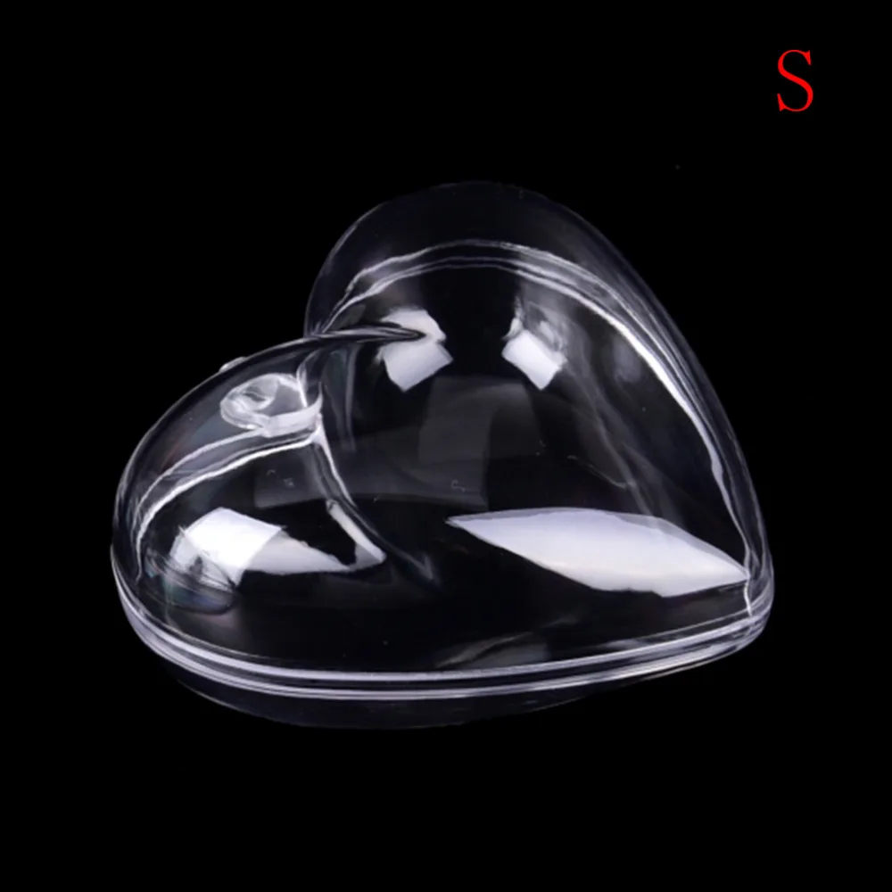 2 шт в форме сердца DIY прозрачный пластик для ванны бомба плесень акриловая Форма 65/80 мм