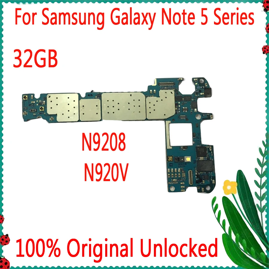 N9208 / N920V материнская плата оригинальная разблокированная логическая 32 ГБ для Samsung