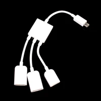 Горячий двойной микро USB хост OTG концентратор адаптер кабель для samsung Galaxy S3 S4 Google Nexus #70065 - изображение