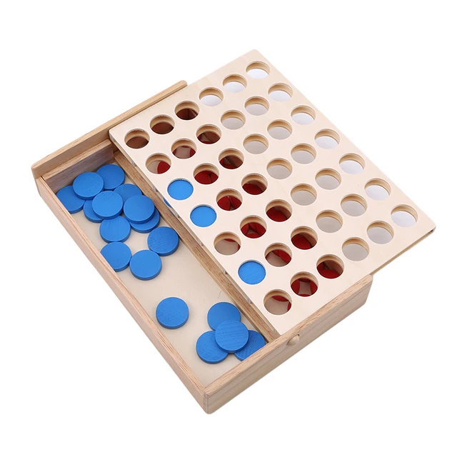 Line Up 4 Classic Family Board Four In A Row Wooden Bingo Game Toy Fun Educational Toy For Kids Children Gifts Kids Toys 5