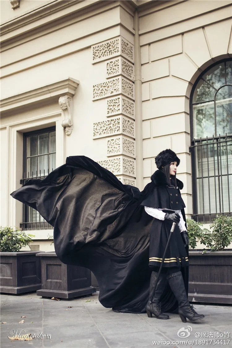 Gothic Lolita Uniform Jurk Wollen Overjas Unisex Winter Set Cape En Rok Gratis Verzending NIEUWE Gothic Lolita Uniform Jurk Wollen Overjas Unisex Winter Set Cape En Rok Gratis Verzending NIEUWE