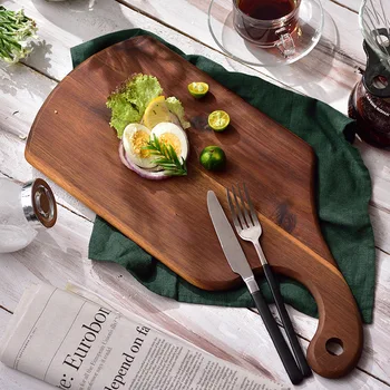 

Acacia chopping board, cutting board, solid wood, steak, plate, bread, pizza, pastry, cake, dish, food props.