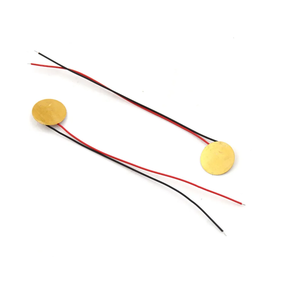 5PCS 27mm Piezo Elements Sounder Sensor Trigger Drum Disc Wire Copper UK