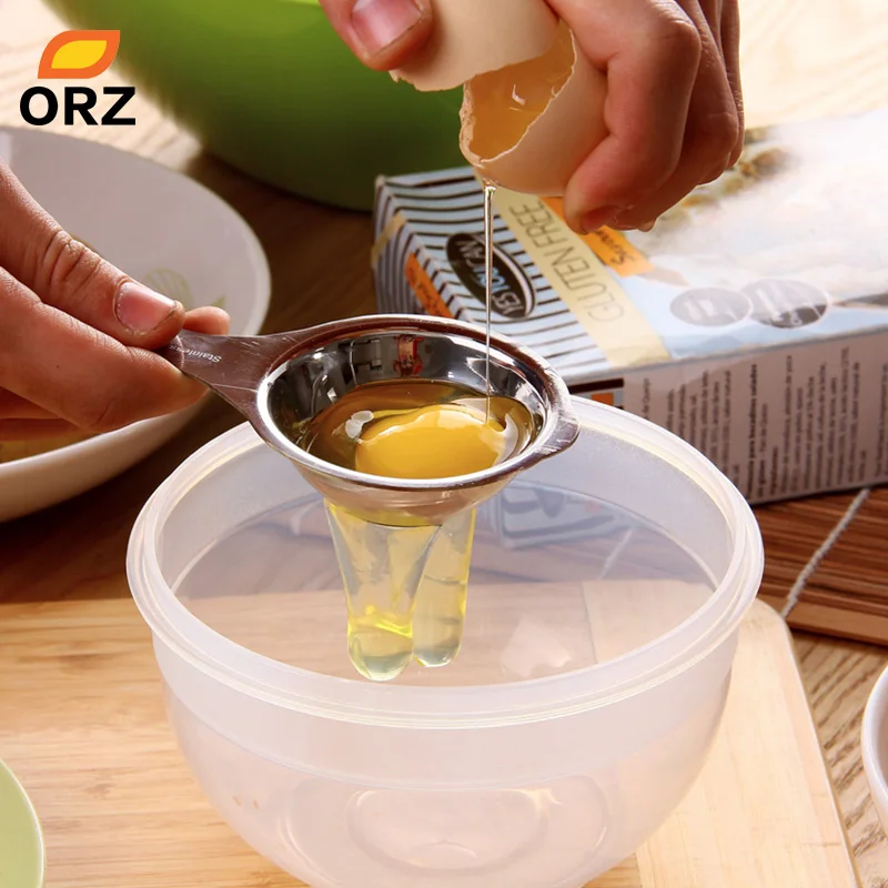 ORZ разделитель желтка и белка яйцо белые разделители фильтр ложка пищевая нержавеющая сталь кухонные приспособления для приготовления пищи