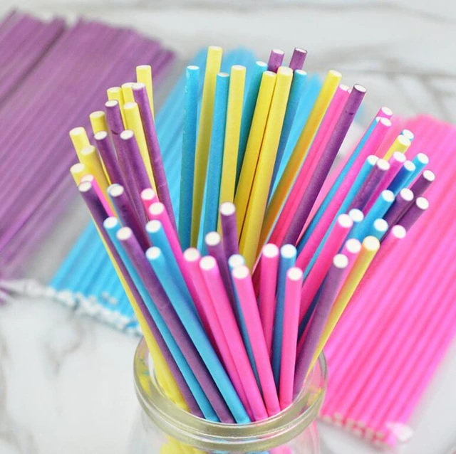 8cm/15cm Lollipop Stick Food-Grade Paper Pop Sucker Sticks Cake