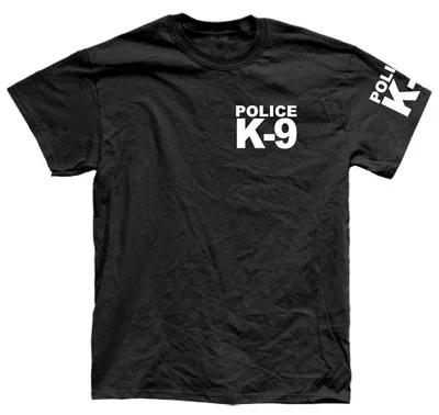 POLICE K-9 UNIT - Novelty Duty T-Shirt - canine black k9