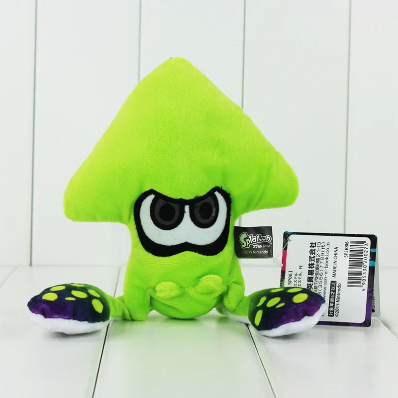 23cm New Arrival Japan F S Splatoon Inkling Squid Plush Doll Stuffed Lime Green Collectible Gift