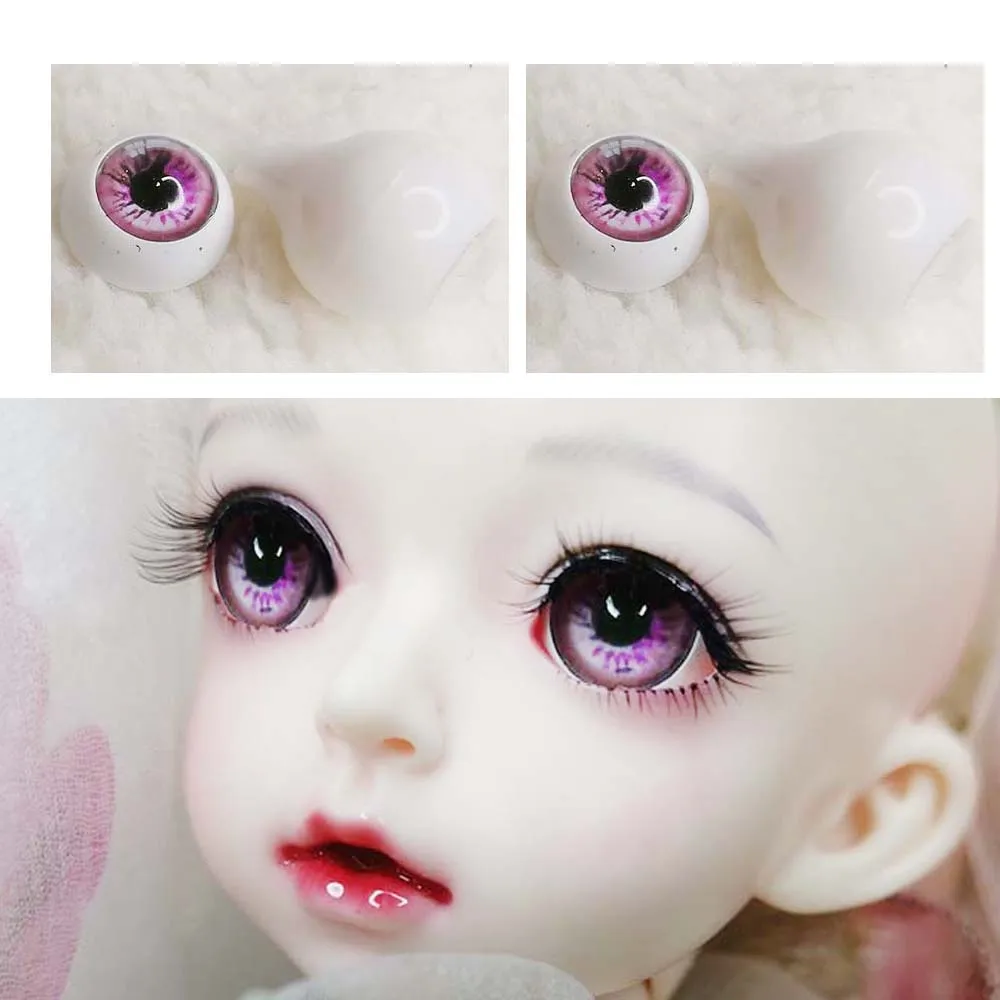 BJD глаза для кукол для 1/3 1/4 1/6 шарнирная кукла игрушки 12mm14mm 16 мм 18 мм 22 мм розовый повторный набор линии 3d принт пластиковые глаза Для