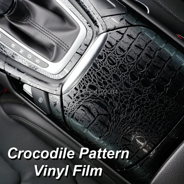 

10/20/30/50cm PWM Crocodile Leather Pattern Car styling Matte Vinyl Film Sticker Car Body Wrapping Motorcycle Automobiles