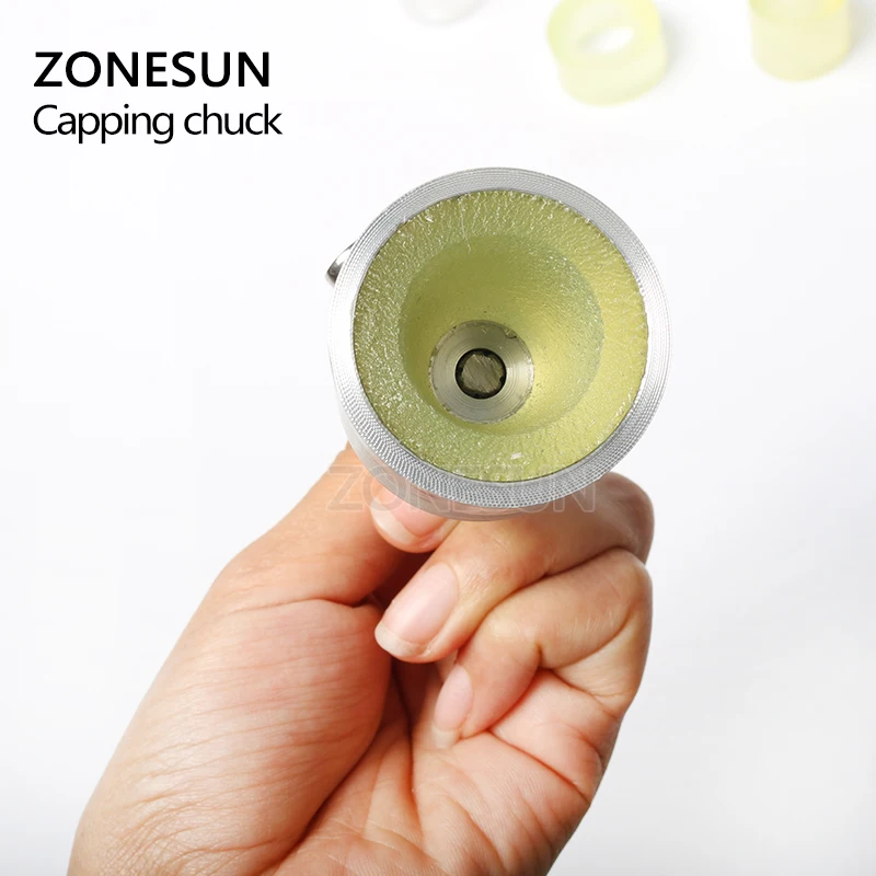 US $63.00 ZONESUN Customized Chuck liquid bottle perfume capping head for Hand held screw capping machine Plastic Bottle cap sealer
