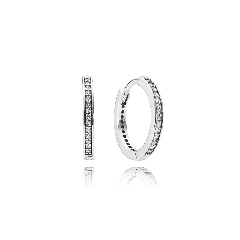 

SHINETUNG 1:1 S925 Sterling Silver Hoop Silver Earrings Ladies' Fashion Luxury Jewelry