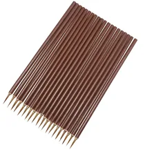 20 шт коричневая ручка-крючок, Китайская каллиграфия, акварельная Волчья кисть для волос, художественная акриловая кислота, Обучающие канцелярские принадлежности для студентов