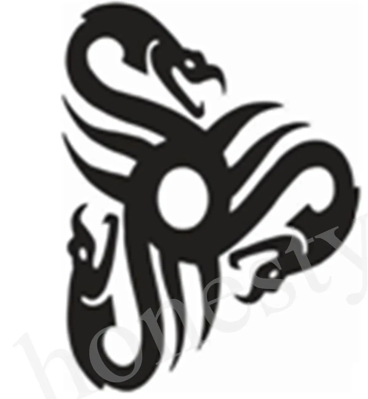 Image Snake Heads Design Car Silhouette Sticker Laptop Truck Home Wall Grass Window Animal Vinyl Black Decal Sticker Decal Gift