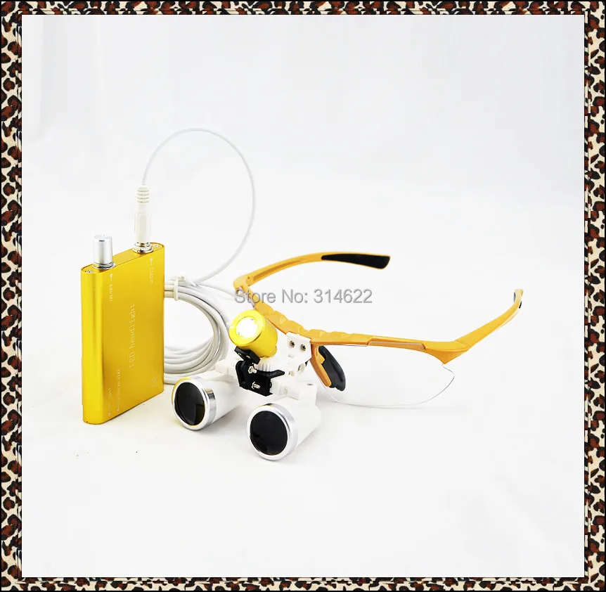 New Yellow magnifying glass 3.5X320mm Medical Surgical loupes Dental