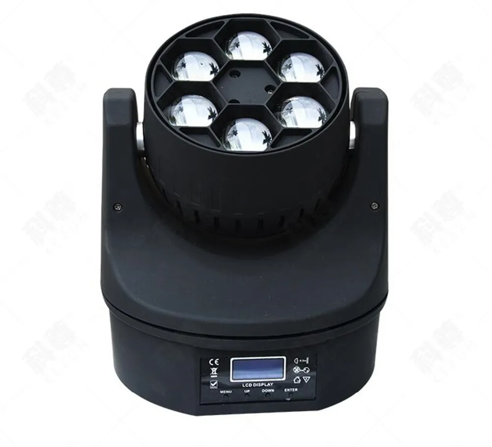 Feixe de Luz em Movimento Led Mini Abelha Efeito Olho Led da Cabeça dj Luz 6x15 w Rgbw 4in1 Led Lâmpada 10 e 15ch 4 Efeito de Iluminação de palco