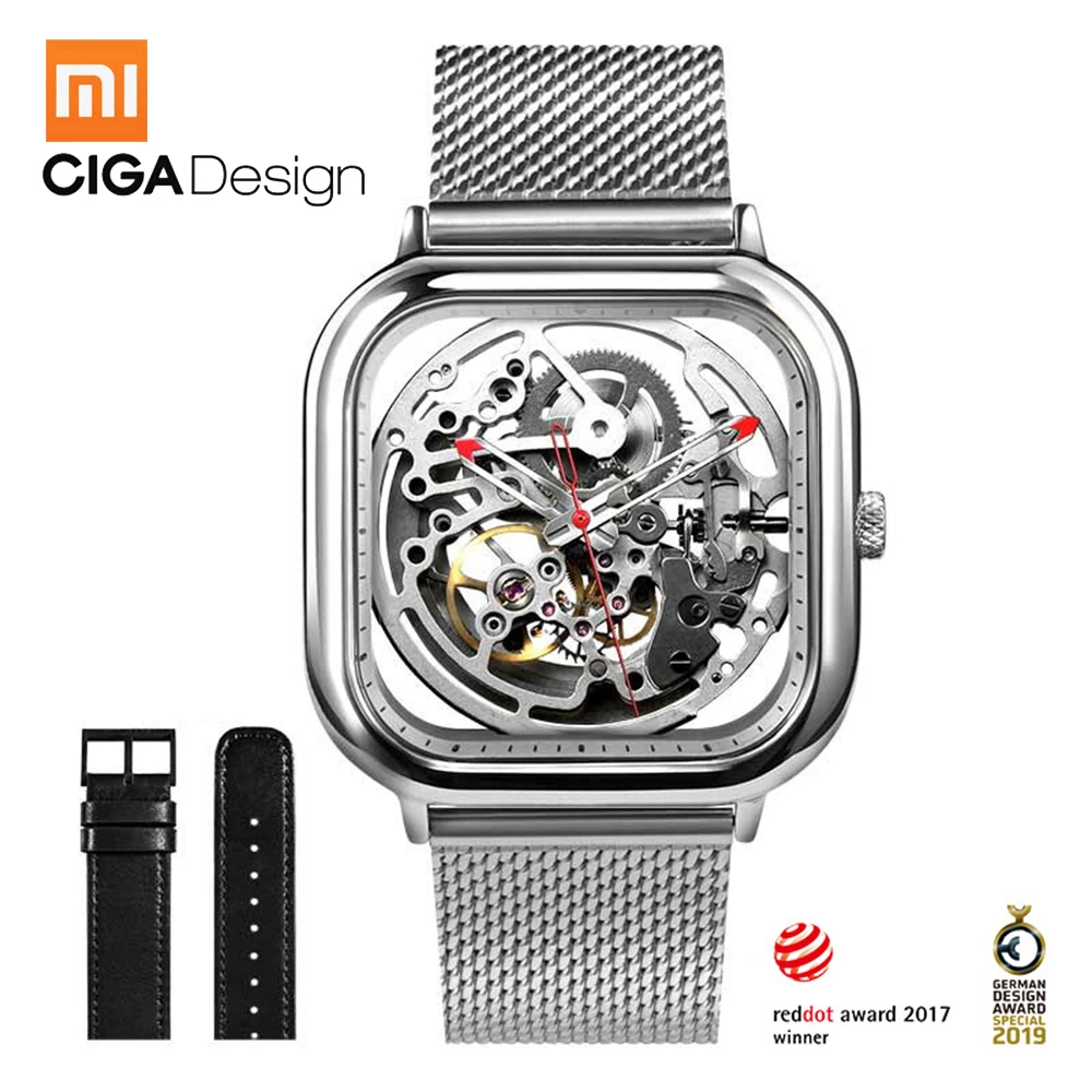 

Xiaomi CIGA Design Watch Hollowed-out Mechanical Watch Men Wristwatch Reddot Winner Stainless Luxury Watches with Strap Gift