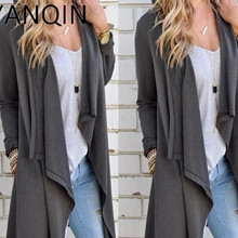 Модный популярный женский необычный Вязаный Кардиган с длинным рукавом, свободный свитер, верхняя одежда, куртка, пальто, свитер, топ Y019